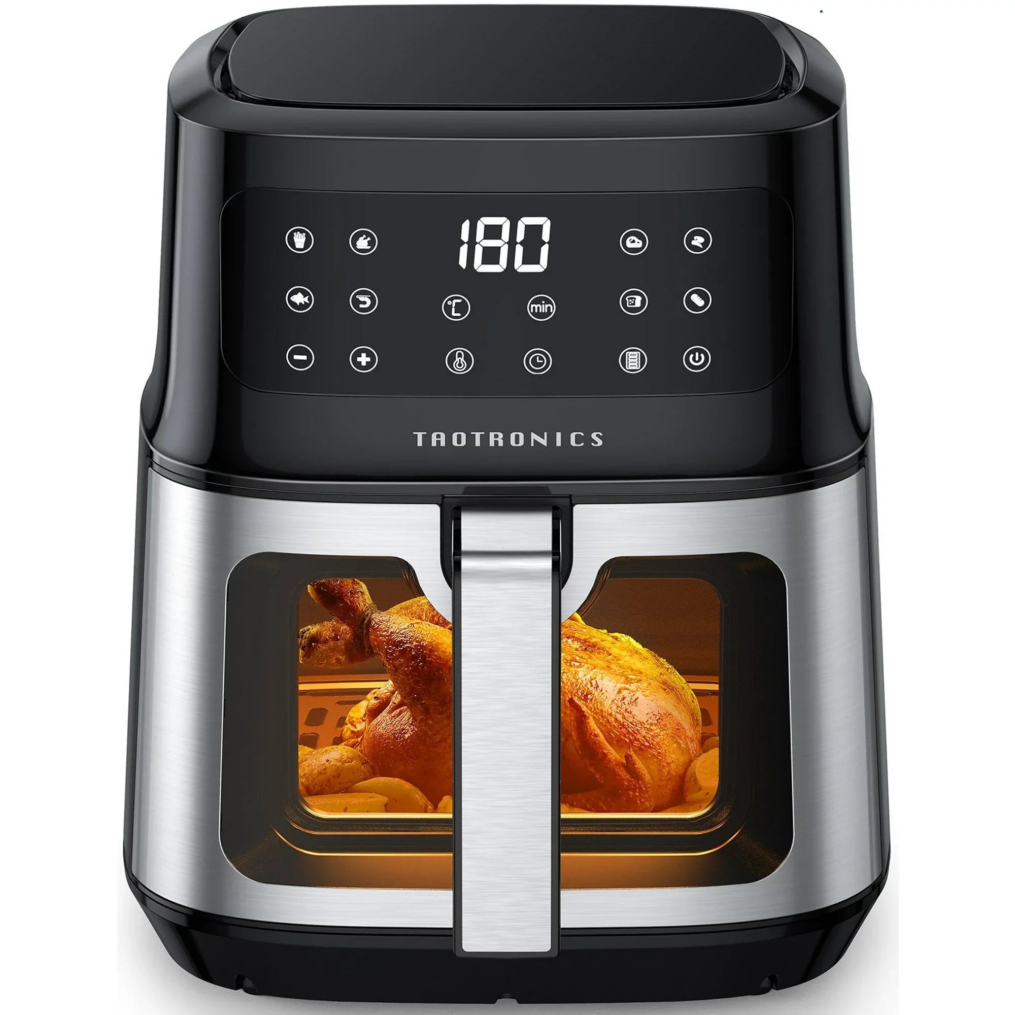 Large Air Fryer 8L Digital Visible Oven Cooker Oil Free Low Fat