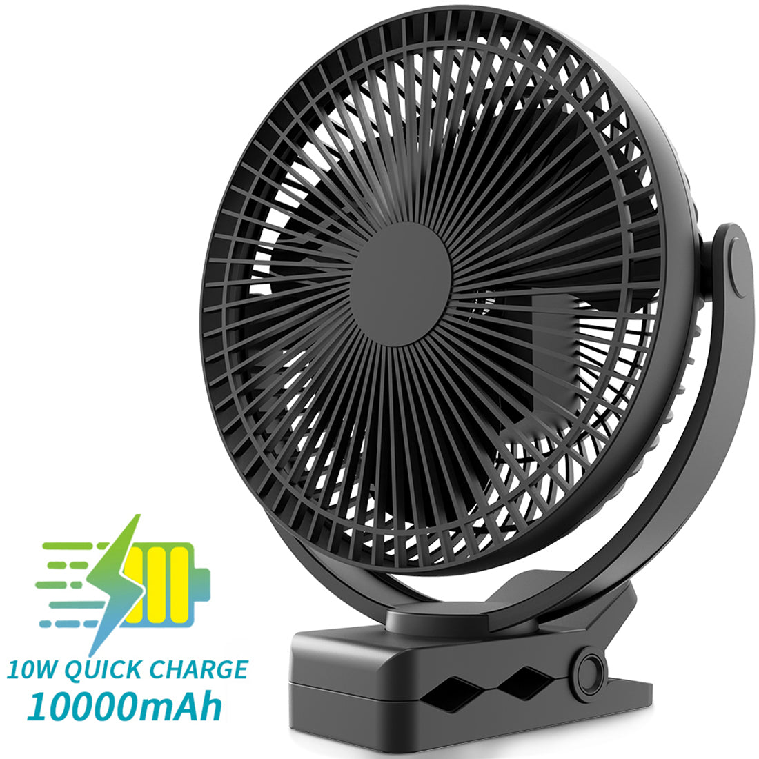 AWANFI 10000mAh Battery Operated Oscillating Fan with Remote