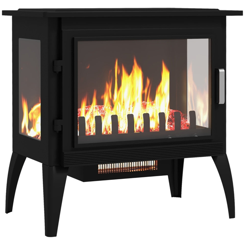 Home-Complete Heat-Powered Stove Fan for Wood Stoves or Fireplaces (Black)  