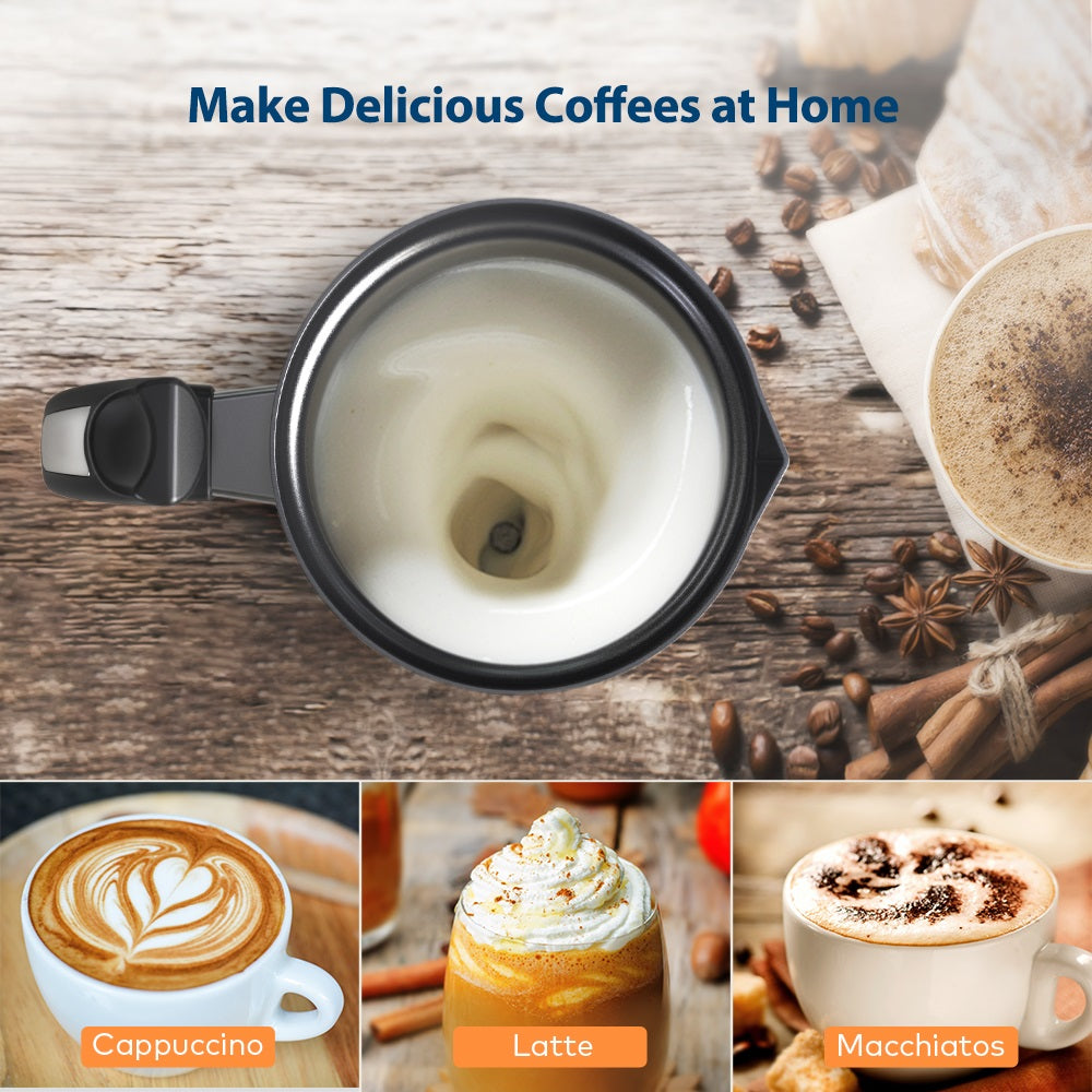 Milk Frother, Electric Milk Steamer, Automatic Hot and Cold Foam Maker and Milk  Warmer for Latte, Cappuccinos, Macchiato, Hot Chocolate Coffee