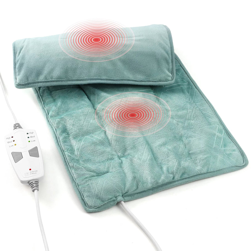 ROYGROW Weighted Heating Pad with Massager, Electric Heating Pad