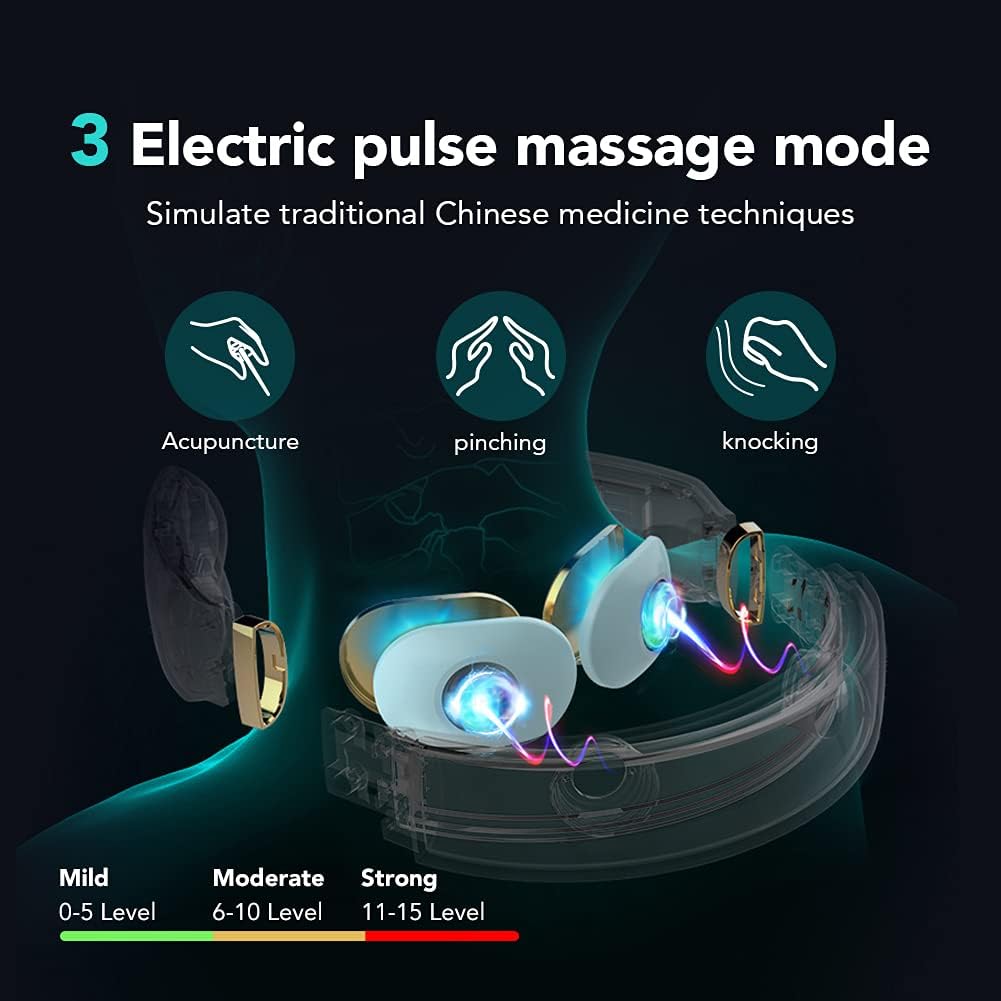 SKG K4 Smart Neck Massager with Heat Remote TENS Unit Deep Tissue