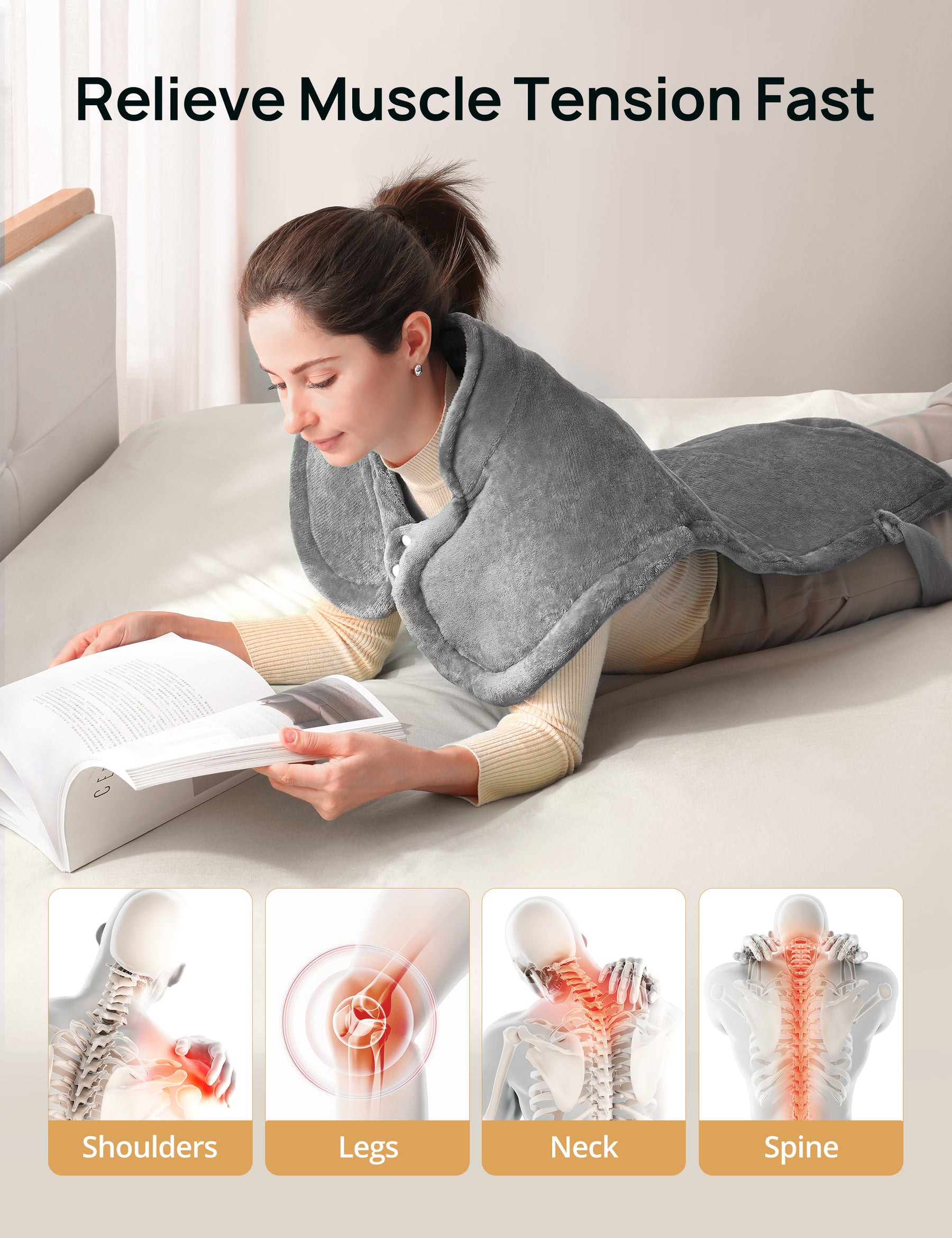 Heating Pad for Neck & Shoulder Pain Relief