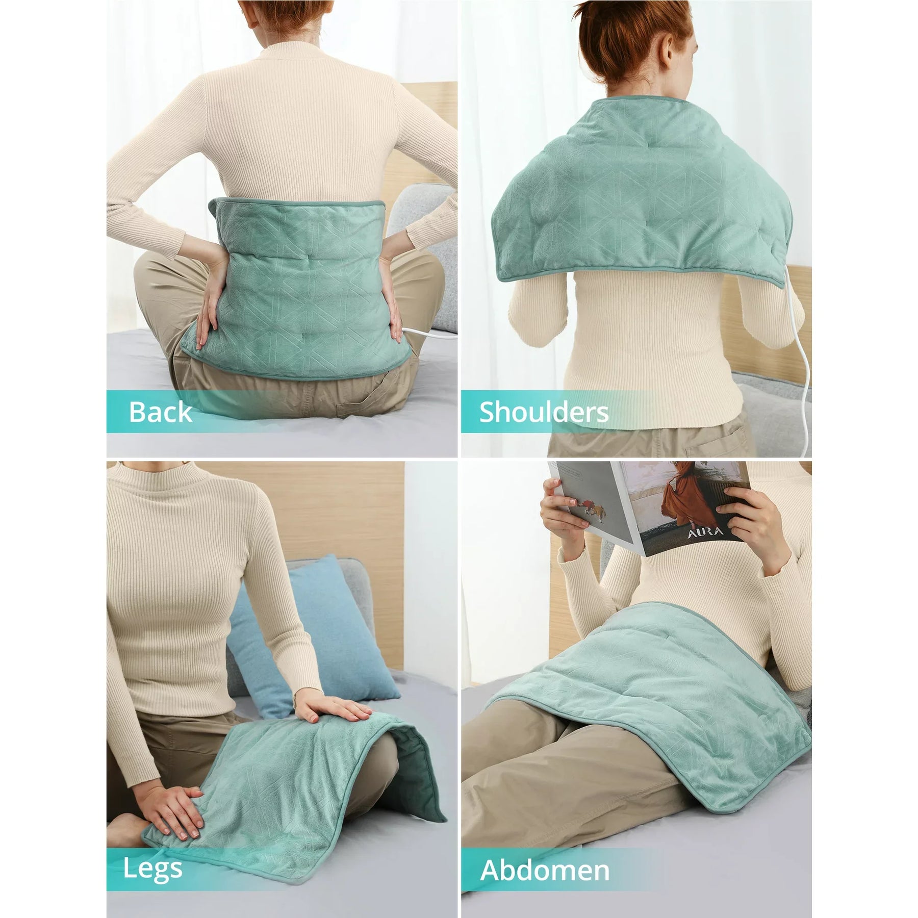 Evajoy Heating Pad for Back Pain Relief, 24 x 29.5 Extra-Large Elect