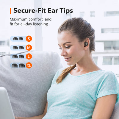 TaoTronics Soundliberty 97 Bluetooth Earbuds USB-C fast charging