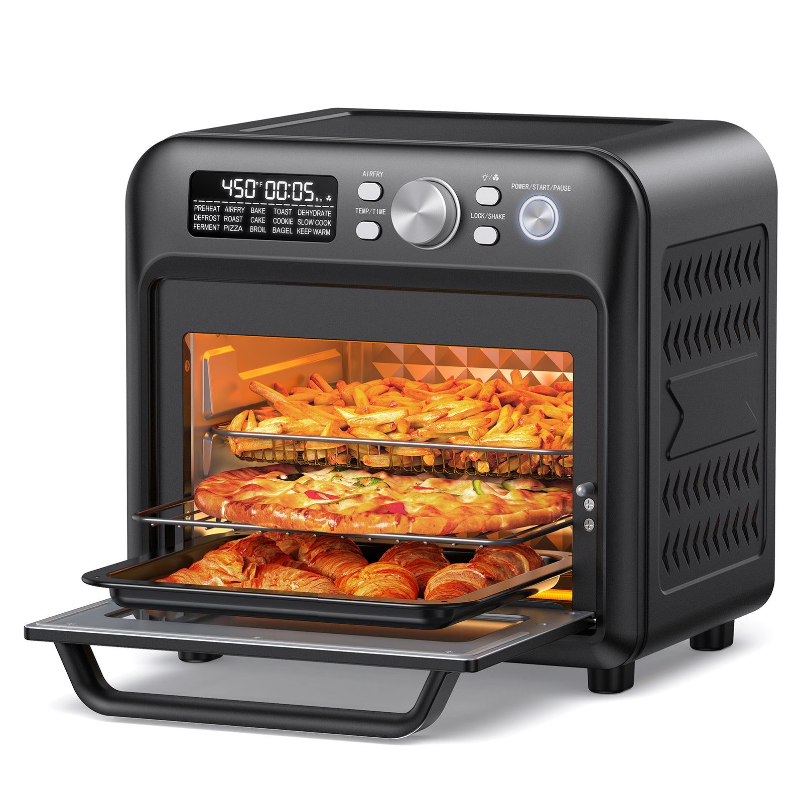 19QT Toaster Oven Air Fryer Countertop Convection Combo Rotisserie