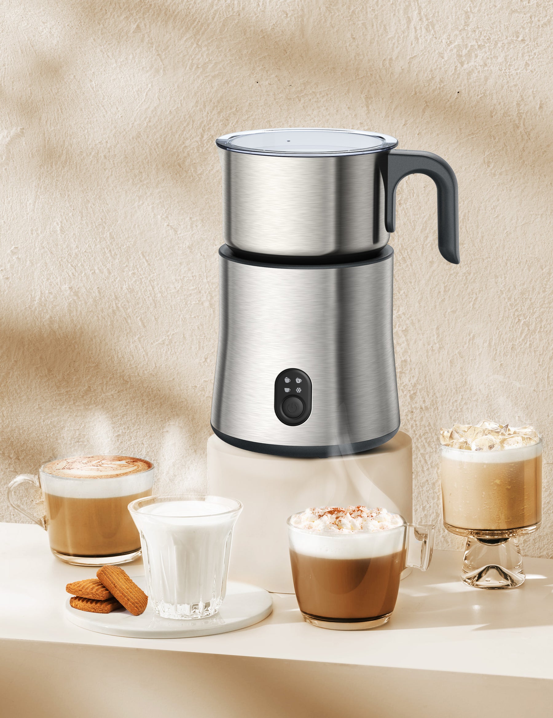 Milk Frother and steamer for Coffee Latte Cappuccino Chocolate