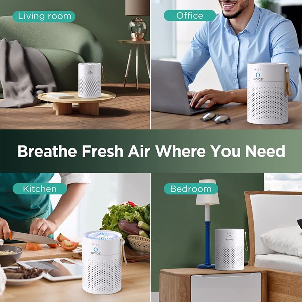 KOIOS Air Purifiers for Bedroom Home 430ft², H13 HEPA Filter Purifier