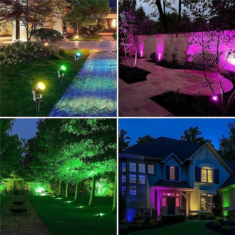 5W Mini RGB Led Lawn Garden Light 12V 85-265V Outdoor IP65 Waterproof  Landscape Spot Light Lamps White Red Blue Green Spike lamp