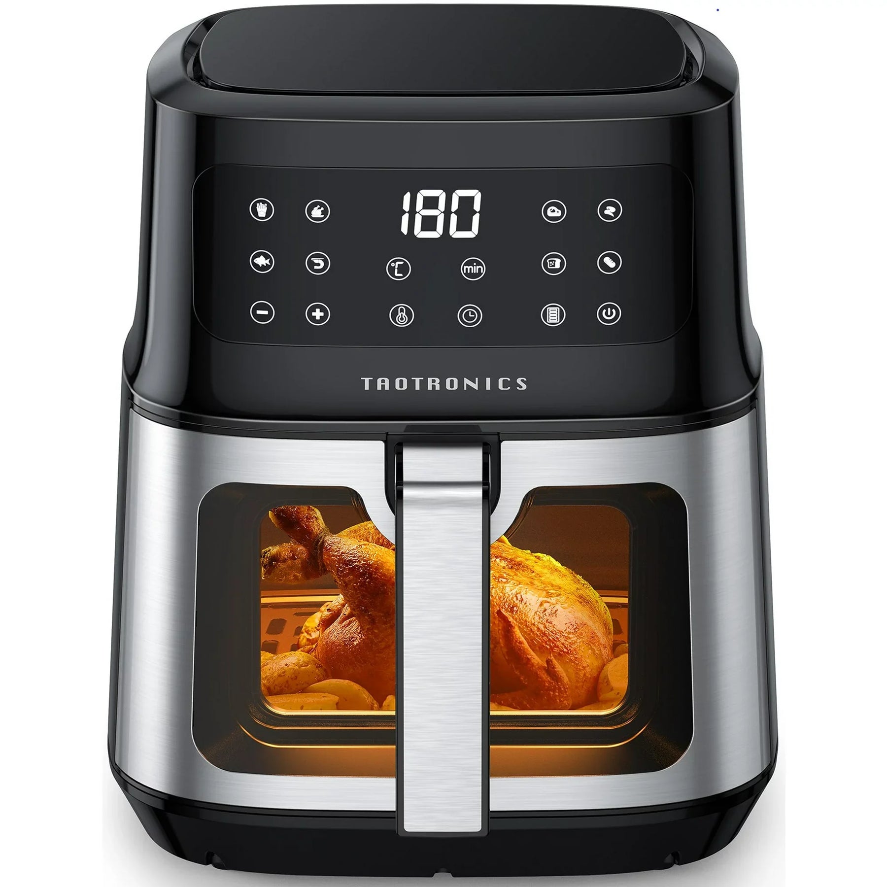 Zstar Air Fryer 5QT with Visualized Window, 6 in 1 Air Fryers Oven with  Timer & Temperature Control, 85% Oil less, Low Noise Airfryers with  Dishwasher