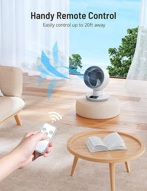 Paris Rhône 11 Inch Clip Fan 022 with Remote, Cover 161sq.ft, 3 Speeds 8" Oscillating Smart Touch Quiet