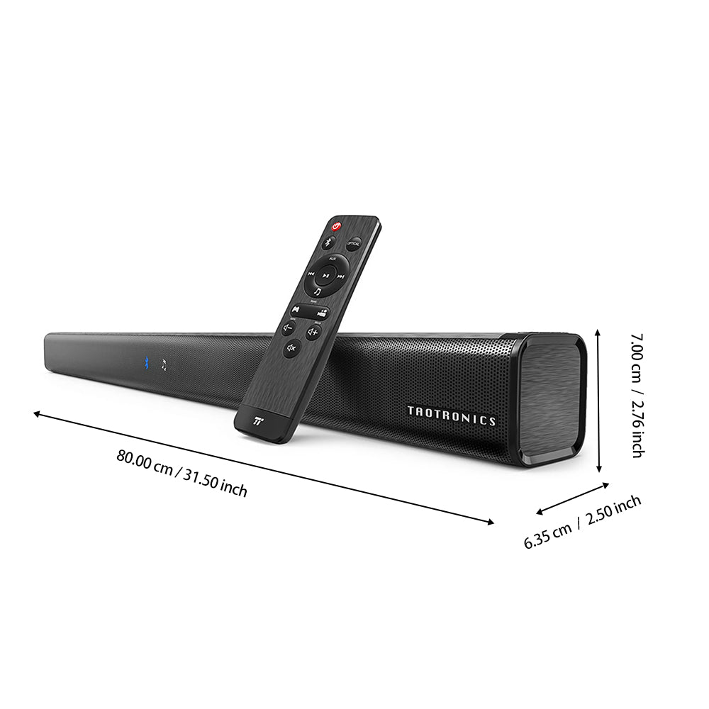 TaoTronics Wireless Bluetooth 5.3 Sound Bar TV Speaker TT-SK035