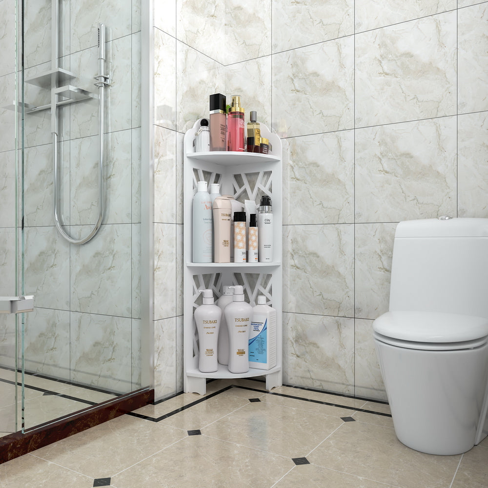 NEW Bathroom Corner Shower Shelf Shower Storage Durable 3/4 Tiers