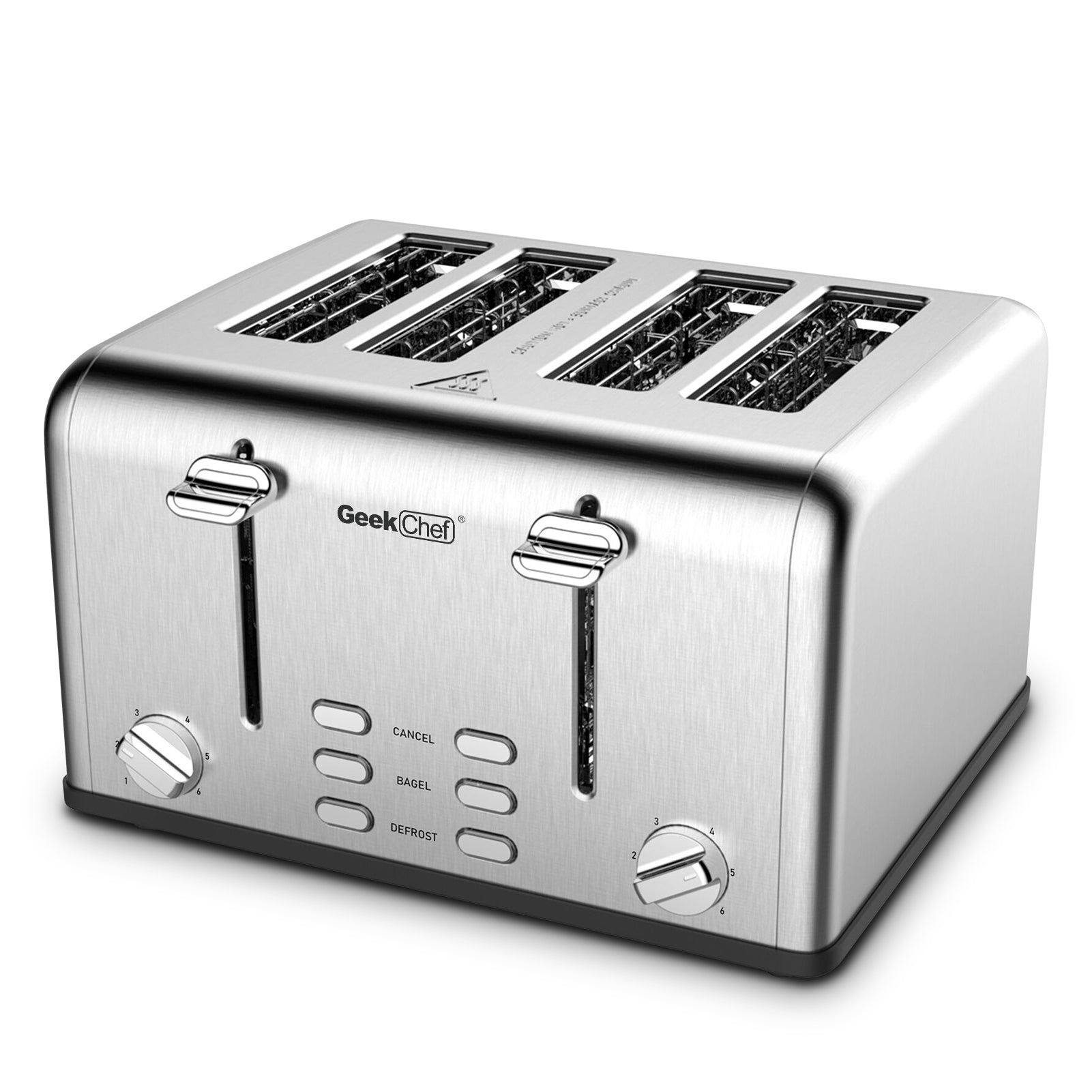 2-Slice Toaster Stainless Steel 2 Slice Long Slot Toaster 110V