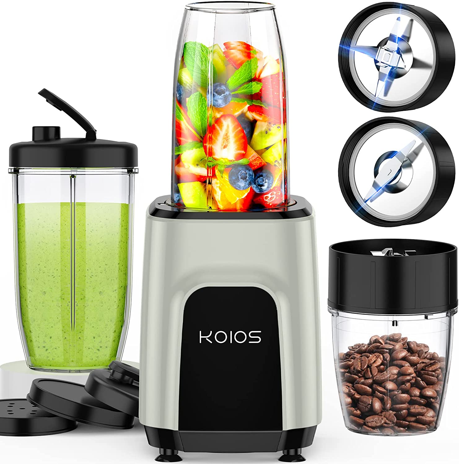 KOIOS Juicer Machine Easy to Clean 600W Small Juice Extractor for Fruit Veg