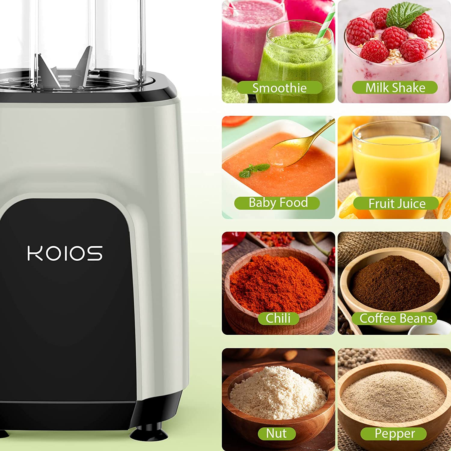 1000W Blender for Shakes and Smoothies 11 Pieces Personal Blender for  Kitchen