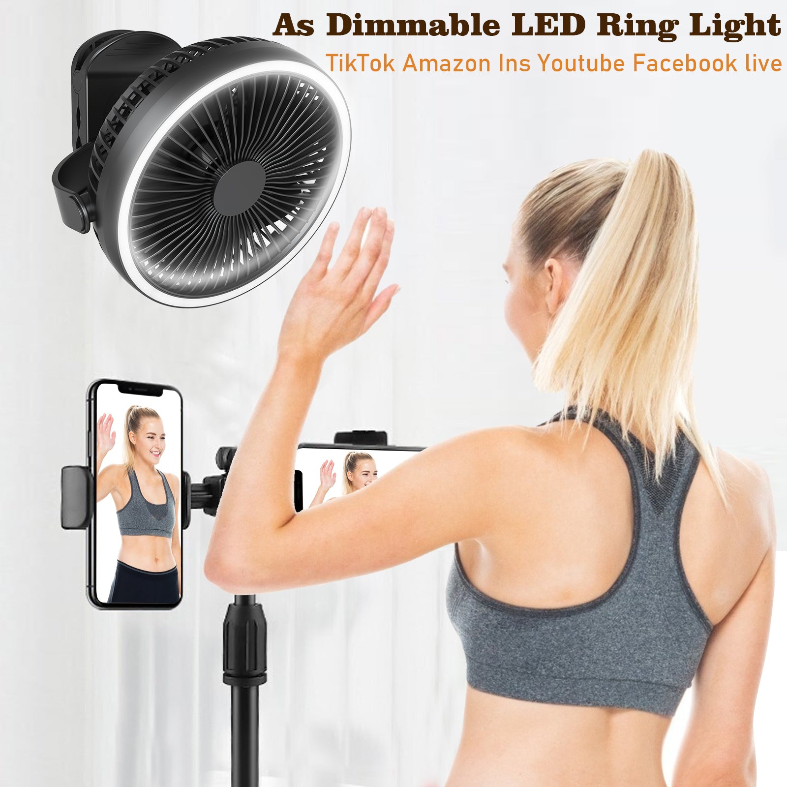 Solar Portable Rechargeable LED Camping Lantern w/Fan Flashlight Lamp Power  Bank