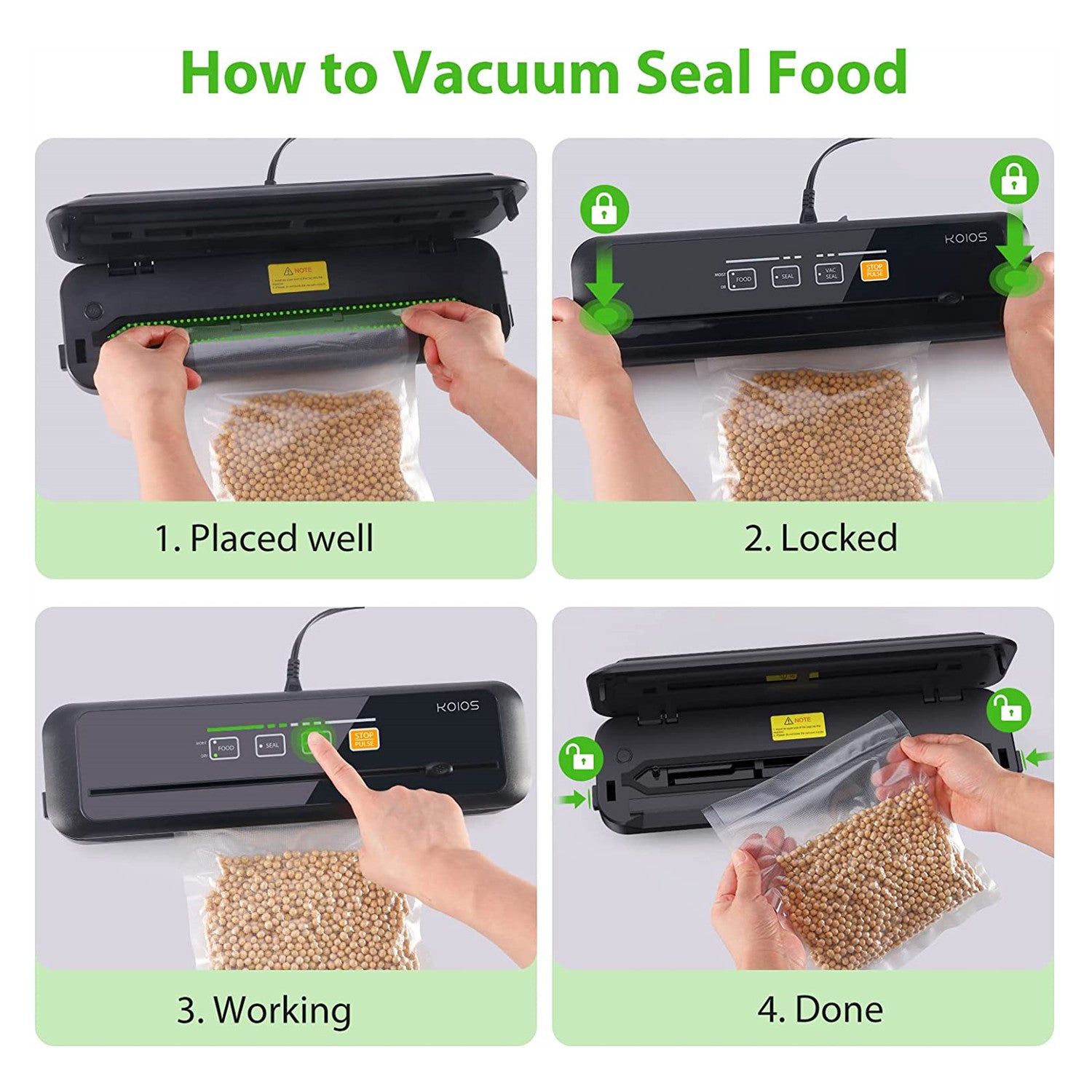  Vacuum Sealer Machine, KOIOS Automatic Food Sealer