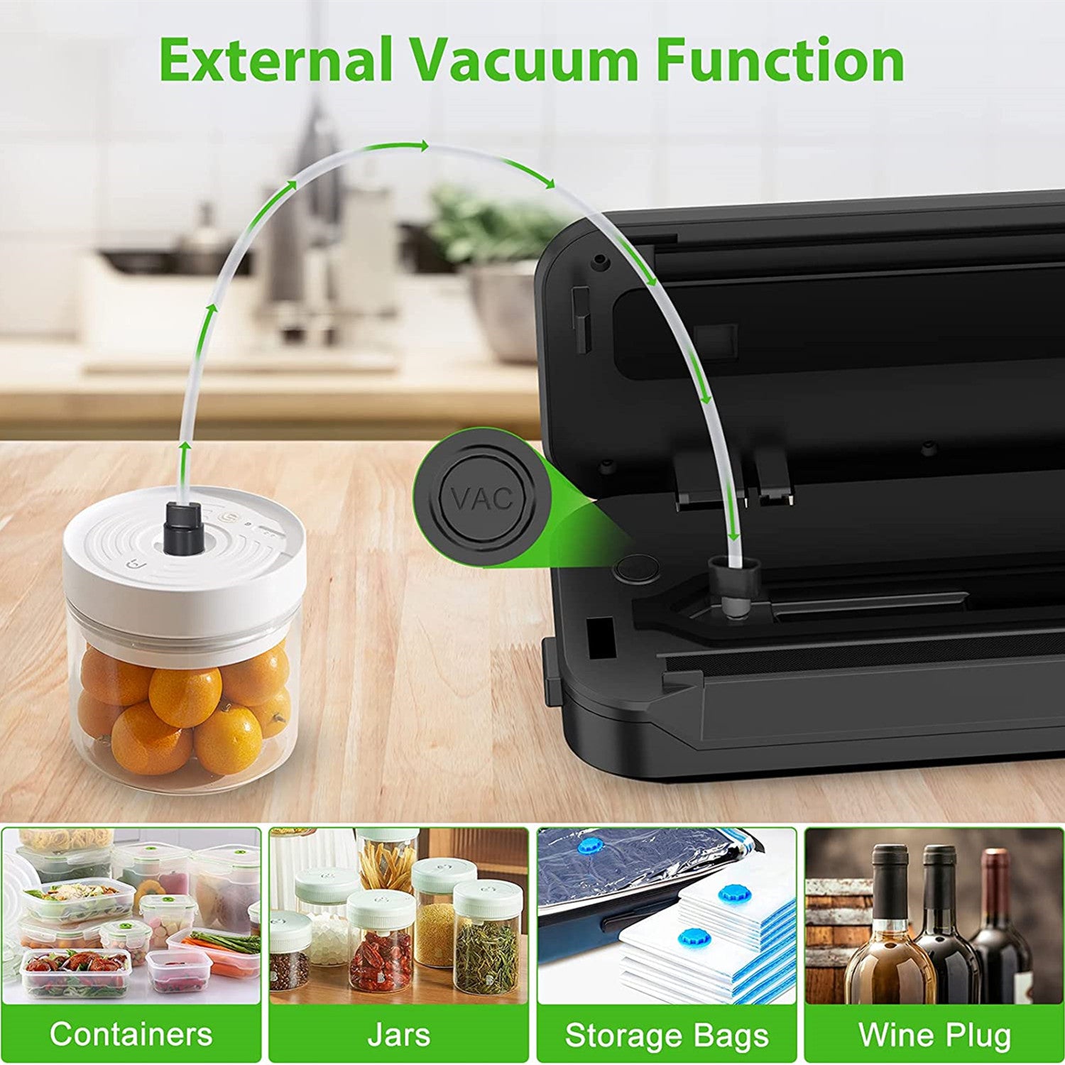 NutriChef Automatic Foodsaver System Air Seal Machine External Vacuum Sealer