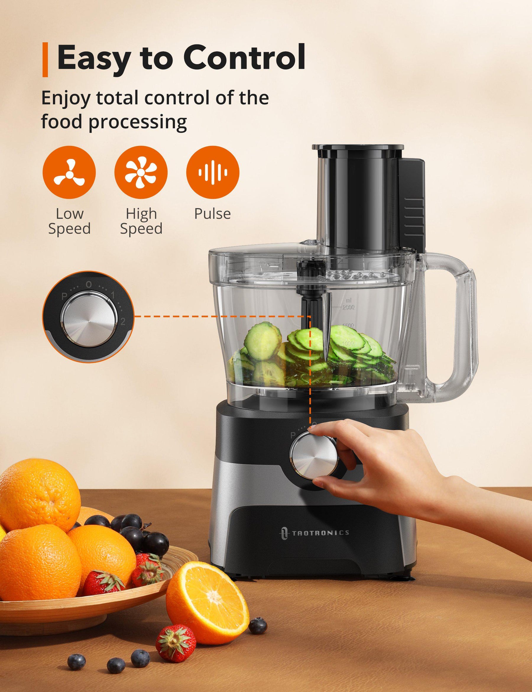  4 in 1 Food Processor Blender Combo for Kitchen 3 Cups