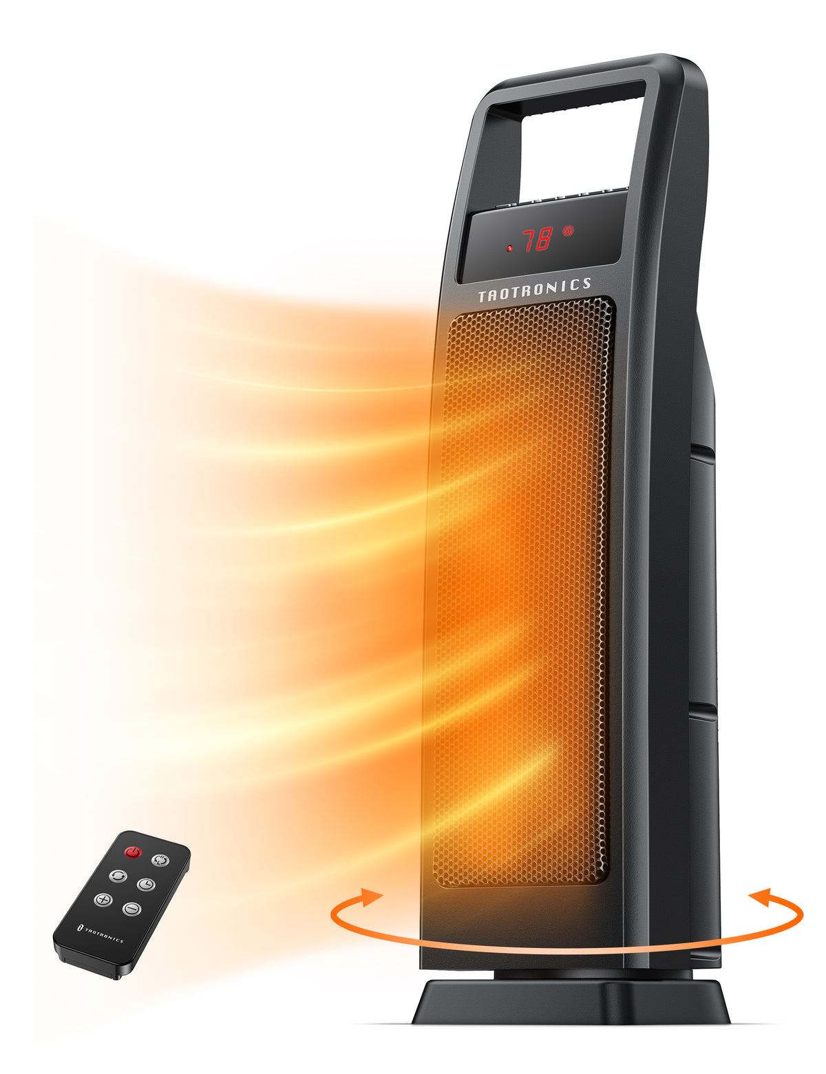 Taotronics TT-HE008 Dual PTC 1500W Portable Electric Heater Remote Control (OPEN BOX) DI35