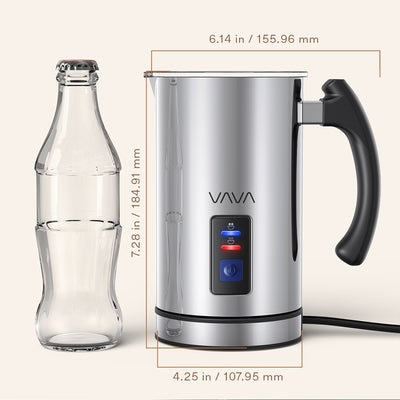 VAVA Stainless Steel Milk Steamer with Hot & Cold Milk Functionality-TaoTronics US