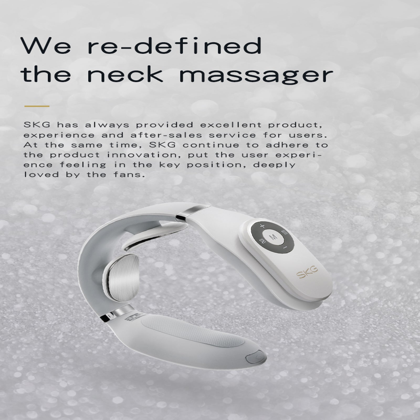 SKG Electric Neck Massager with Heat, Cordless Neck Massager for Pain  Relief Deep Tissue, 4 Massage Modes 15 Speeds Levels 